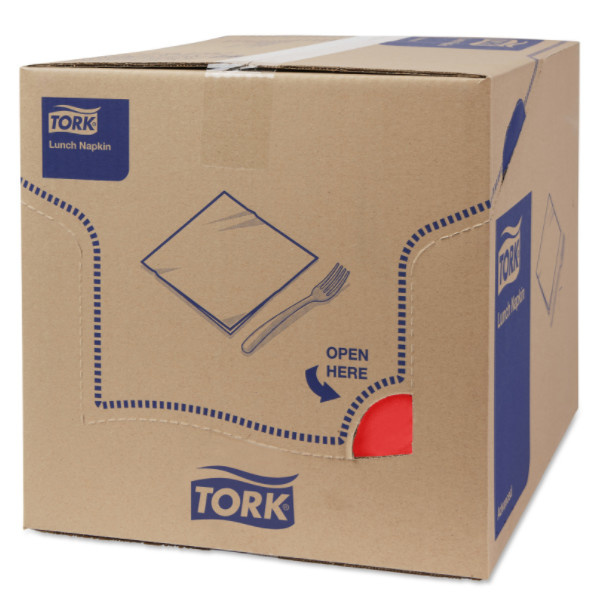 Tork Tork tissue servet 33x33cm 2-laags 1/4-vouw rood 10x200