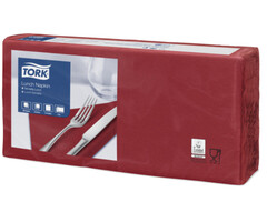 Tork Tork tissue servet 33x33cm 2-laags 1/4-vouw burgundy 10x200