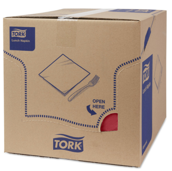 Tork Tork tissue servet 33x33cm 2-laags 1/4-vouw burgundy 10x200