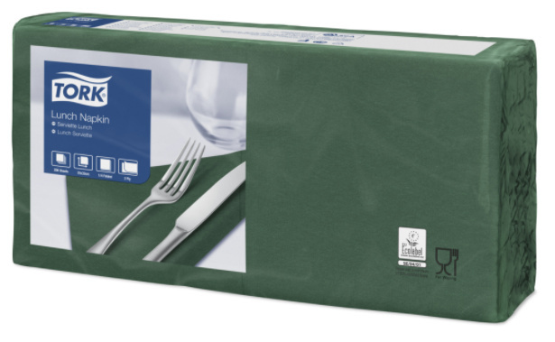 Tork Tork tissue servet 33x33cm 2-laags 1/4-vouw mountain pine green 10x200