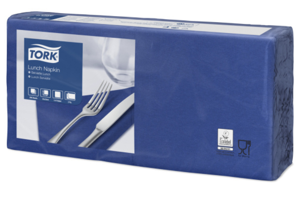 Tork Tork tissue servet 33x33cm 2-laags 1/4-vouw midnight blue 10x200