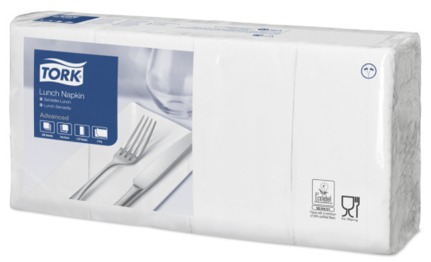 Tork Tork tissue servet 33x33cm 2-laags 1/8-vouw wit 10x200