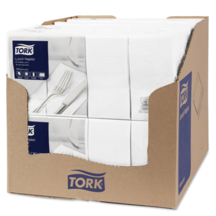 Tork Tork tissue servet 33x33cm 2-laags 1/8-vouw wit 10x200