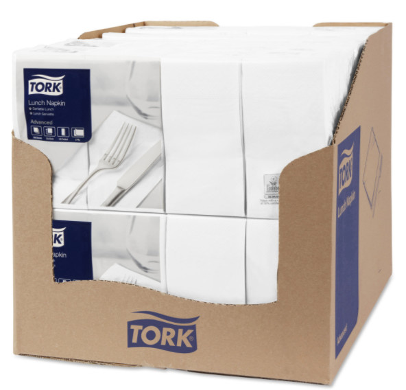 Tork Tork tissue servet 33x33cm 2-laags 1/8-vouw wit 10x200