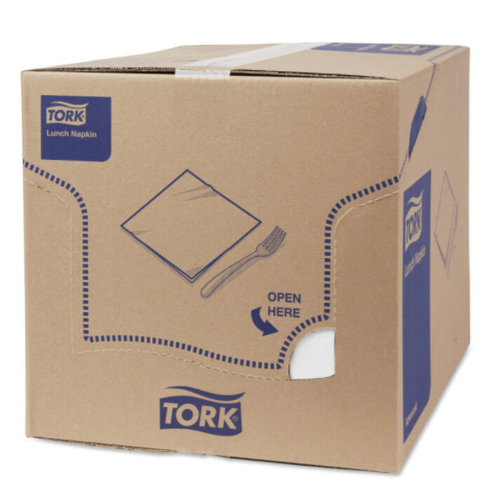 Tork Tork tissue servet 33x33cm 2-laags 1/8-vouw wit 10x200