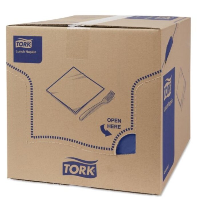 Tork Tork tissue servet 33x33cm 3-laags 1/4-vouw midnight blue 10x150