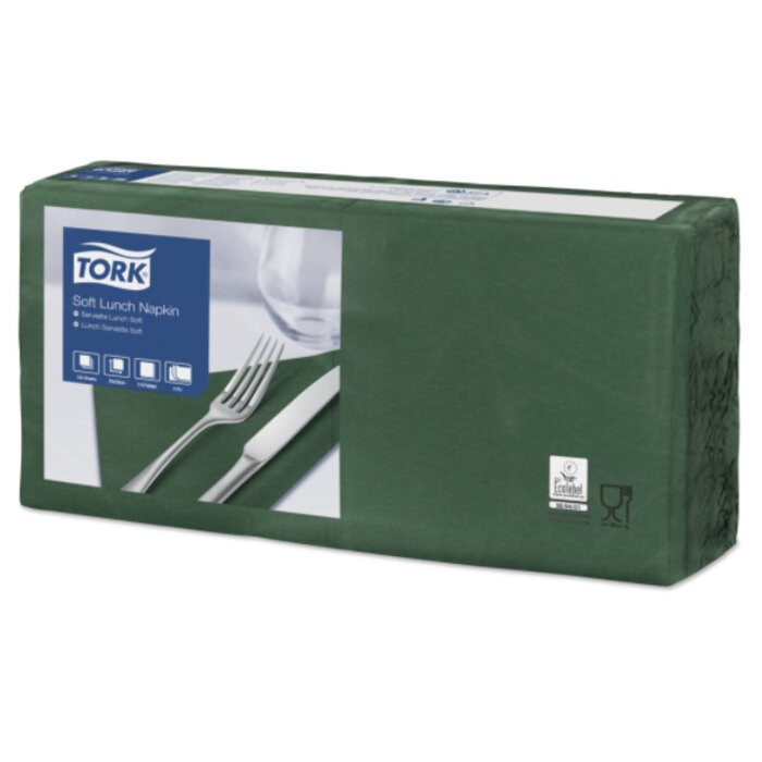 Tork Tork tissue servet 33x33cm 3-laags 1/4-vouw mountain pine green 10x150