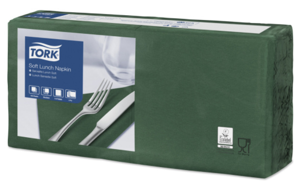 Tork Tork tissue servet 33x33cm 3-laags 1/4-vouw mountain pine green 10x150