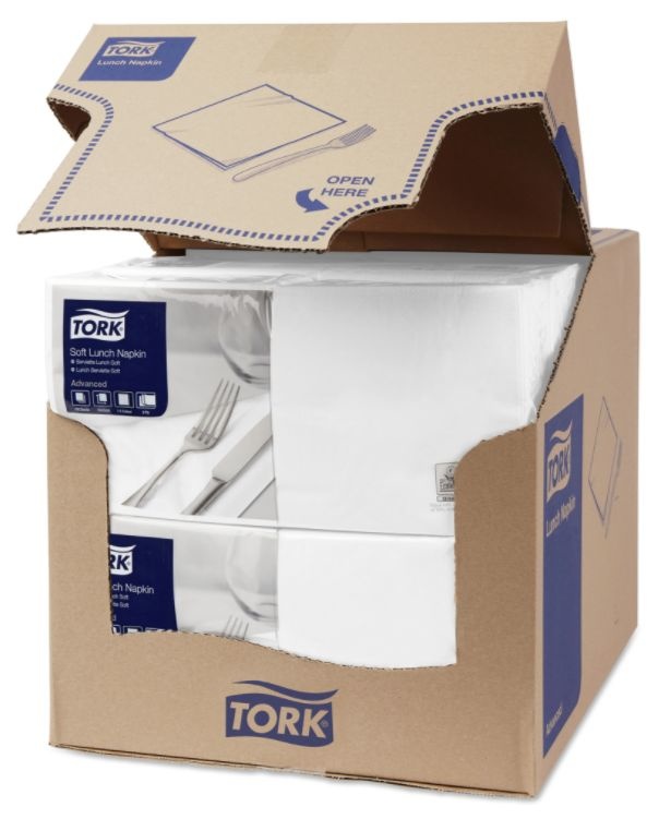 Tork Tork tissue servet 33x33cm 3-laags 1/4-vouw wit 10x150