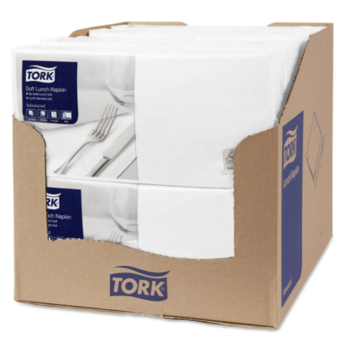 Tork Tork tissue servet 33x33cm 3-laags 1/4-vouw wit 10x150