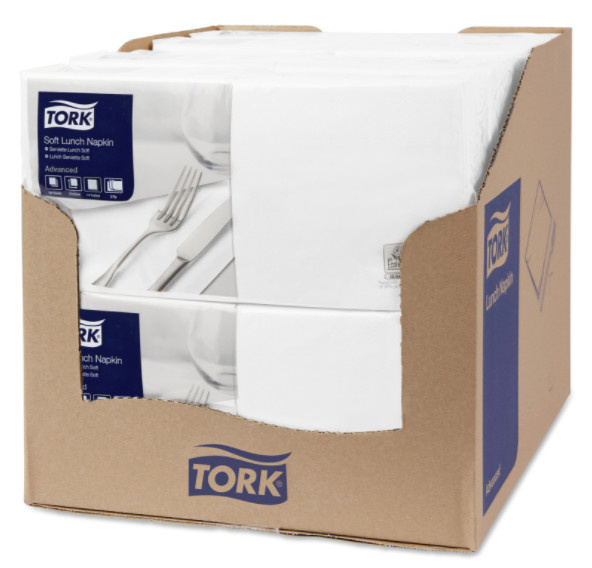 Tork Tork tissue servet 33x33cm 3-laags 1/4-vouw wit 10x150