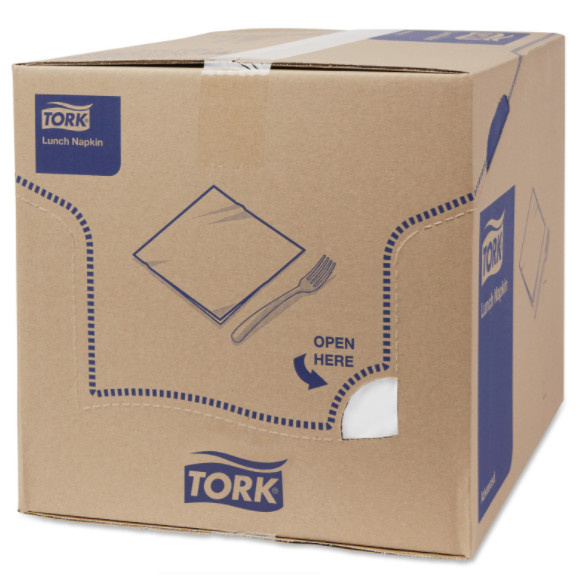 Tork Tork tissue servet 33x33cm 3-laags 1/4-vouw wit 10x150