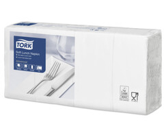 Tork Tork tissue servet 33x33cm 3-laags 1/8-vouw wit 10x150