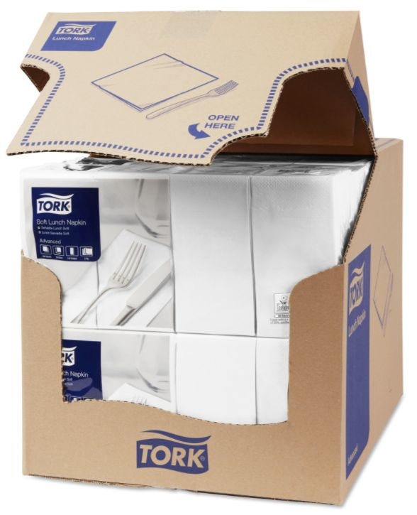 Tork Tork tissue servet 33x33cm 3-laags 1/8-vouw wit 10x150