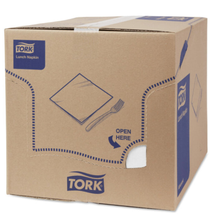 Tork Tork tissue servet 33x33cm 3-laags 1/8-vouw wit 10x150