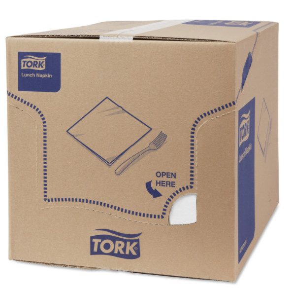Tork Tork tissue servet 33x33cm 3-laags 1/8-vouw wit 10x150