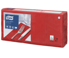 Tork Tork tissue servet 33x33cm 2-laags 1/8-vouw rood 10x200