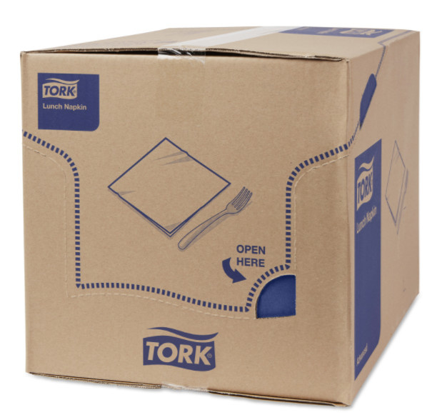 Tork Tork tissue servet 33x33cm 3-laags 1/8-vouw midnight blue 10x150