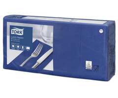 Tork Tork tissue servet 33x33cm 2-laags 1/8-vouw midnight blue 10x200