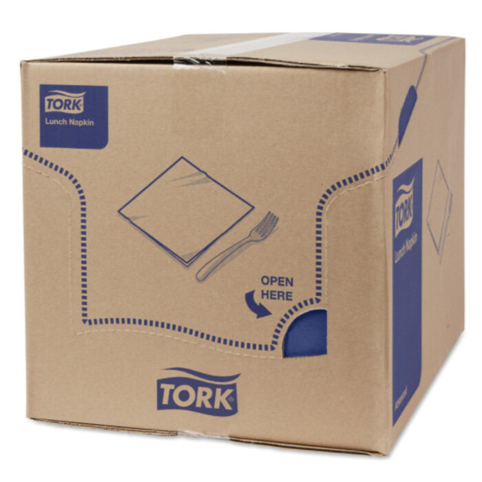 Tork Tork tissue servet 33x33cm 2-laags 1/8-vouw midnight blue 10x200