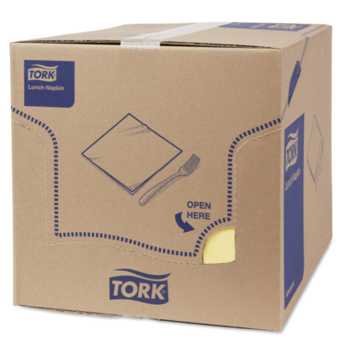 Tork Tork tissue servet 33x33cm 2-laags 1/8-vouw champagne 10x200