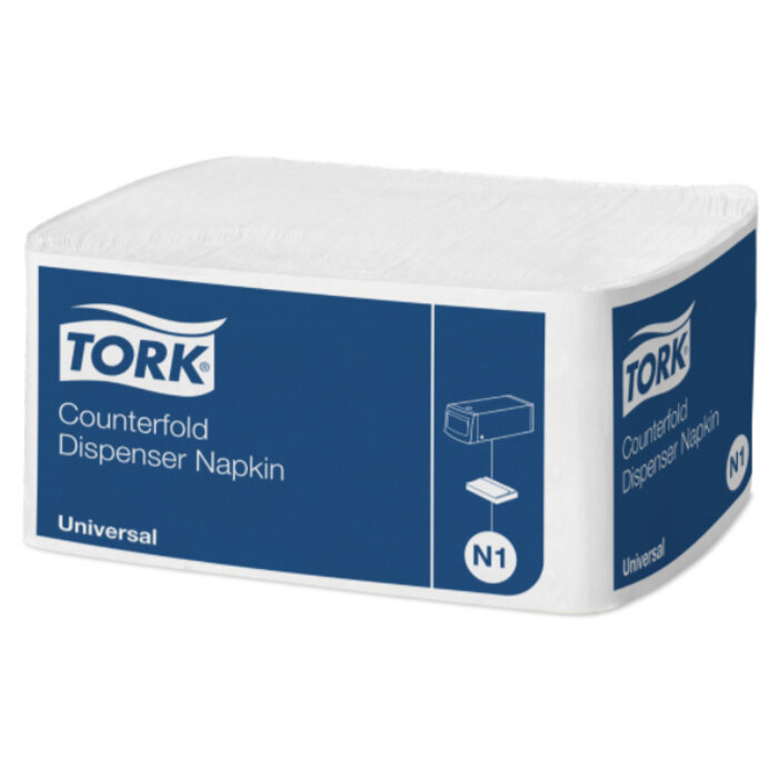 Tork Tork dispenserservet 31x32cm 1-laags counterfold wit 24x300