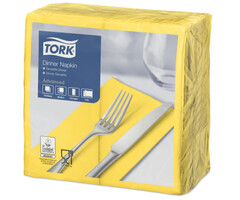 Tork Tork tissue servet 39x39cm 2-laags 1/8-vouw passion yellow 12x150