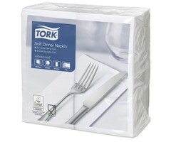 Tork Tork tissue servet 39x39cm 3-laags 1/8-vouw wit 12x100