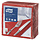 Tork tissue servet 39x39cm 3-laags 1/4-vouw rood 12x100