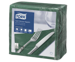 Tork Tork tissue servet 39x39cm 3-laags 1/4-vouw mountain pine green 12x100