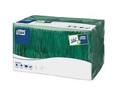 Tork Tork tissue servet 33x33cm 1-laags 1/4-vouw mountain pine green 9x500