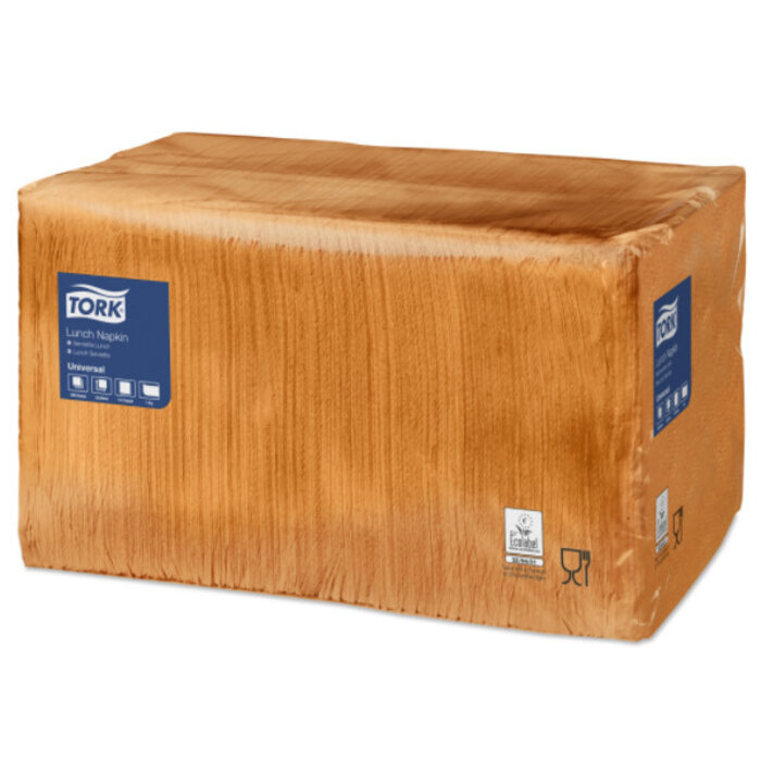 Tork Tork tissue servet 33x33cm 1-laags 1/4-vouw orange 9x500