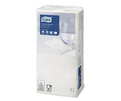 Tork Tork tissue servet 23x23cm 2-laags 1/4-vouw wit 10x300