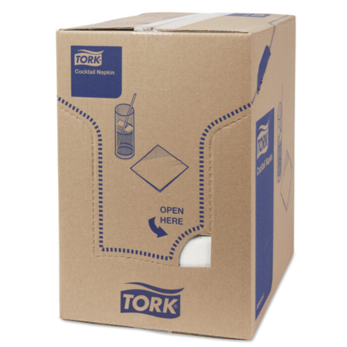 Tork Tork tissue servet 23x23cm 2-laags 1/4-vouw wit 10x300