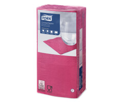 Tork Tork tissue servet 23x23cm 2-laags 1/4-vouw fuchsia 10x300