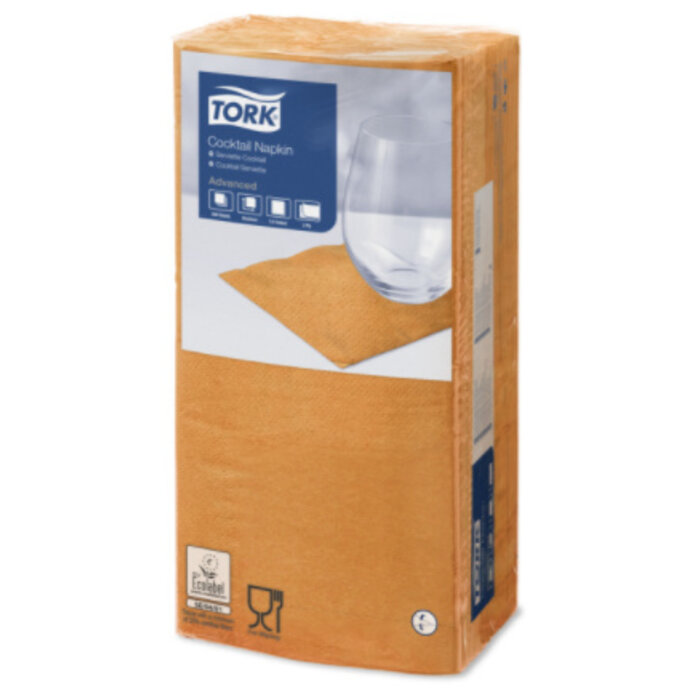 Tork Tork tissue servet 23x23cm 2-laags 1/4-vouw orange 10x300