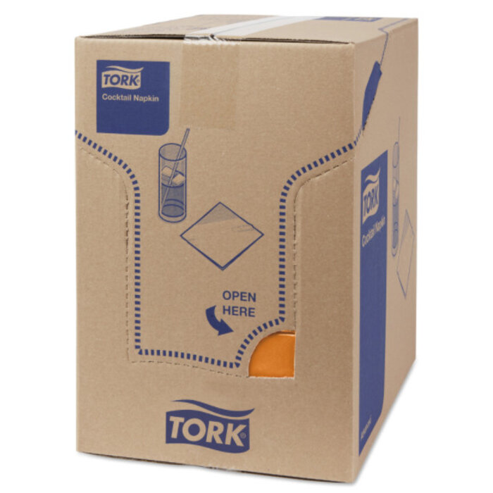 Tork Tork tissue servet 23x23cm 2-laags 1/4-vouw orange 10x300