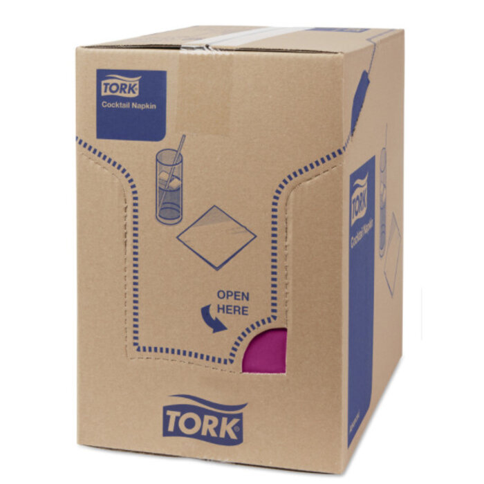 Tork Tork tissue servet 23x23cm 2-laags 1/4-vouw plum 10x300