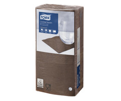 Tork Tork tissue servet 23x23cm 2-laags 1/4-vouw cocoa 10x300