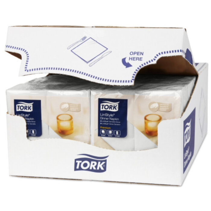 Tork Tork LinStyle® servet 39x39cm 1/8-vouw wit 12x50