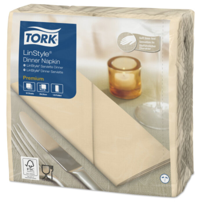 Tork Tork LinStyle® servet 39x39cm 1/8-vouw cream 12x50