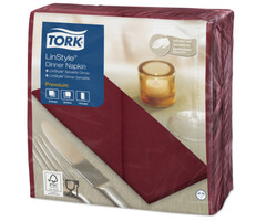 Tork Tork LinStyle® servet 39x39cm 1/8-vouw burgundy 12x50