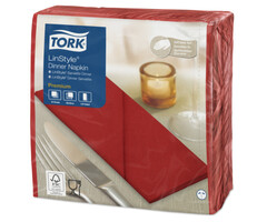 Tork Tork LinStyle® servet 39x39cm 1/8-vouw rood 12x50