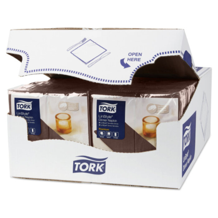 Tork Tork LinStyle® servet 39x39cm 1/8-vouw cocoa 12x50