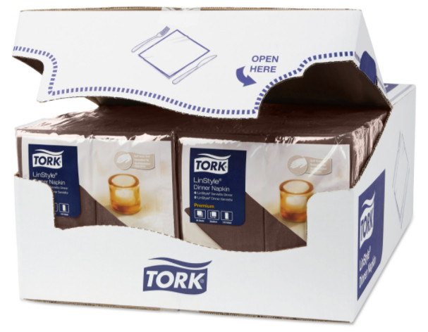 Tork Tork LinStyle® servet 39x39cm 1/8-vouw cocoa 12x50