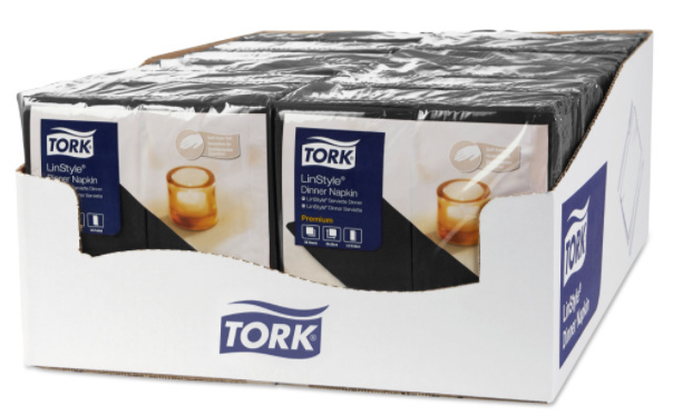 Tork Tork LinStyle® servet 39x39cm 1/8-vouw zwart 12x50