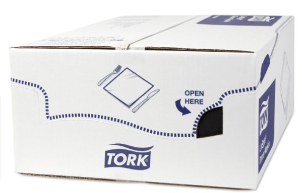 Tork Tork LinStyle® servet 39x39cm 1/8-vouw zwart 12x50