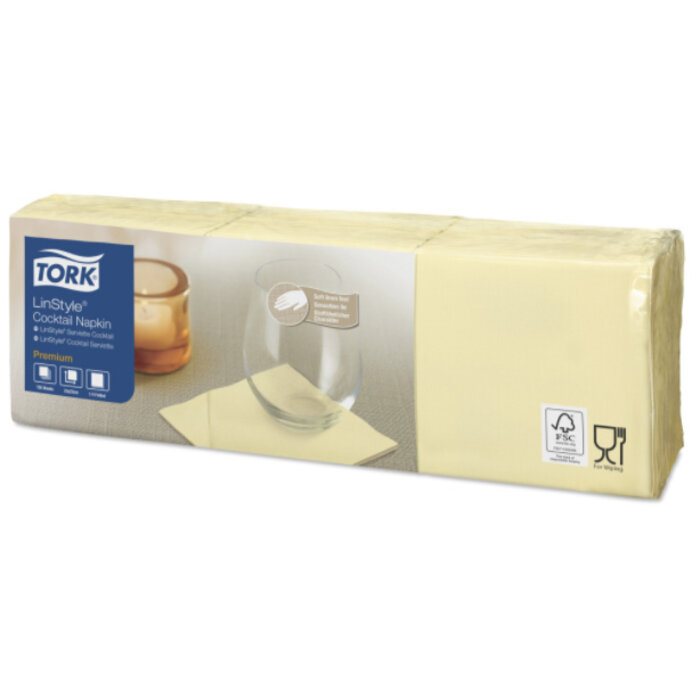 Tork Tork LinStyle® servet 23x23cm 1/4-vouw champagne 10x150