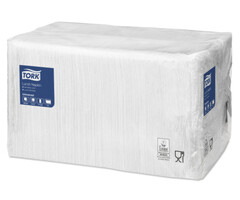 Tork Tork tissue servet 33x33cm 1-laags 1/8-vouw wit 9x500