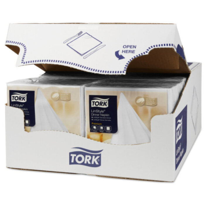 Tork Tork LinStyle® servet 39x39cm 1/4-vouw wit 12x50